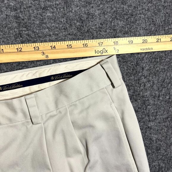 Brooks Brothers Mens Elliot Advantage Chino khaki pants 37x30 Office Career - Picture 5 of 10